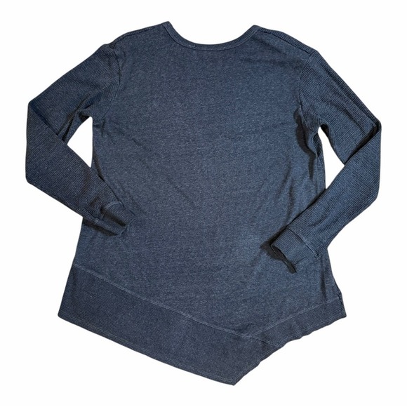 Wilt Gray Textured Waffle Knit Long Sleeve Top Made in USA Minimalist - Picture 8 of 8